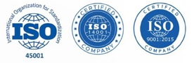 ISO 45001, ISO 14001 and ISO 9001:2015 certified company