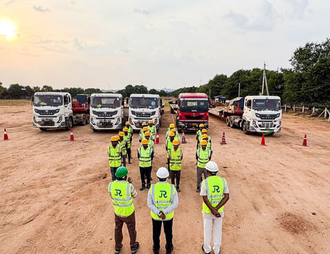 JSW Best Route Survey Award 2024 trophy presented to Jay Pee Roadways Madras Pvt. Ltd. by JSW Renewable Energy (Dolvi) Limited